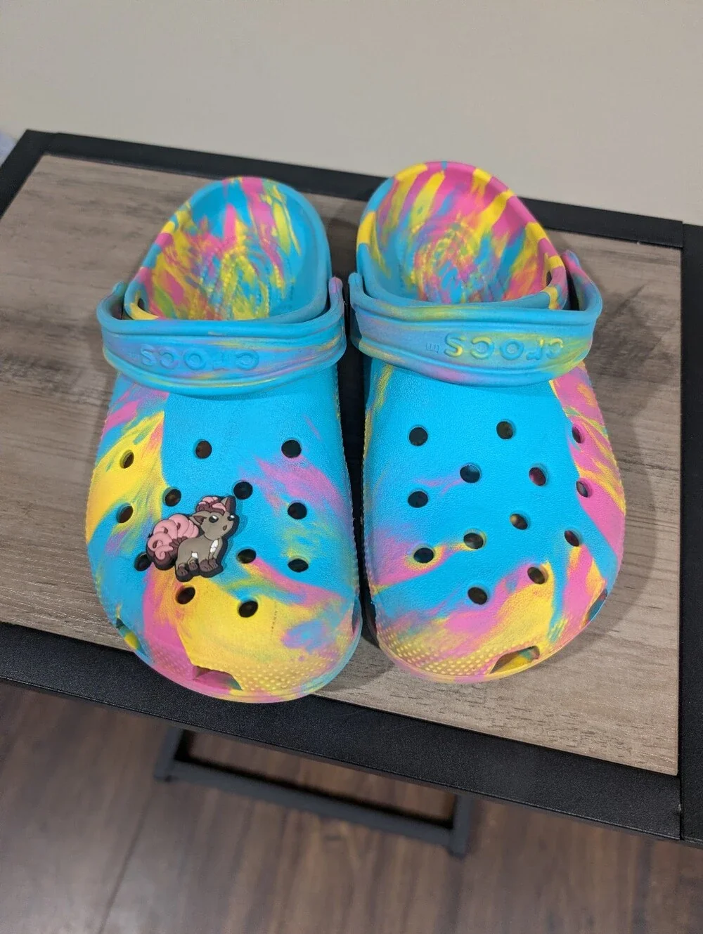 Kids Tie-Dye Clog Sandals - Bright Blue, Pink & Yellow